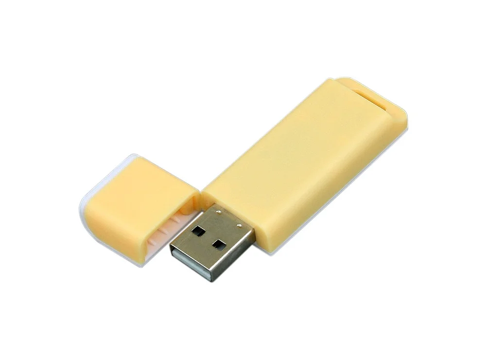 USB 2.0- флешка на 16 Гб с оригинальным двухцветным корпусом