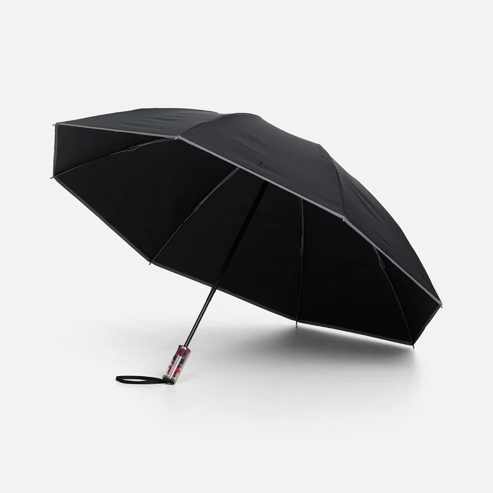 Зонт наоборот складной Futurum со светоотражающим кантом