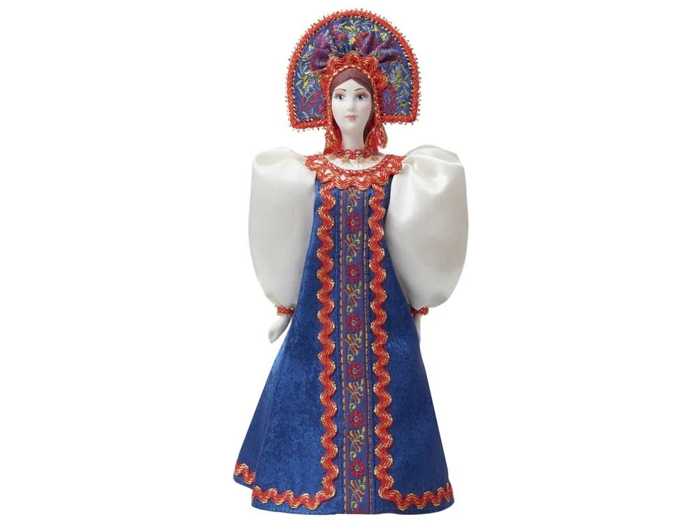 Подарочный набор: кукла фарфоровая, мёд с гецким орехом