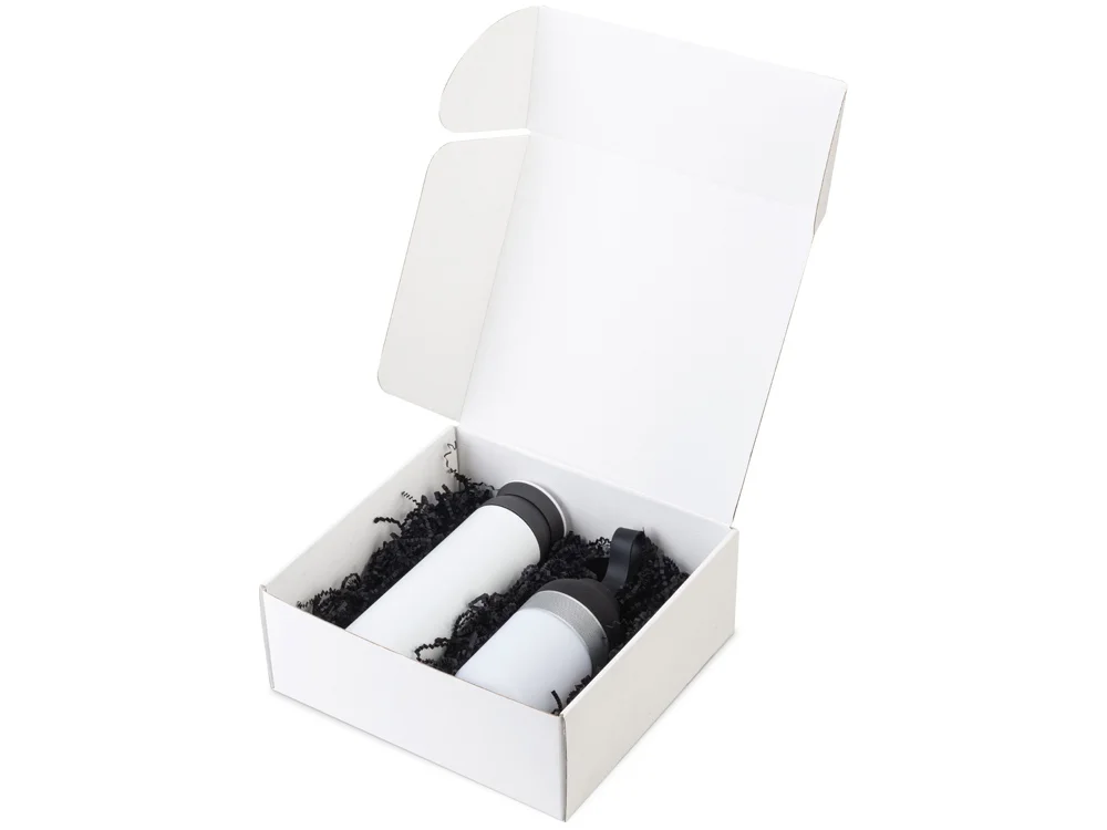 Подарочный набор с колонкой и термосом Black&amp;White