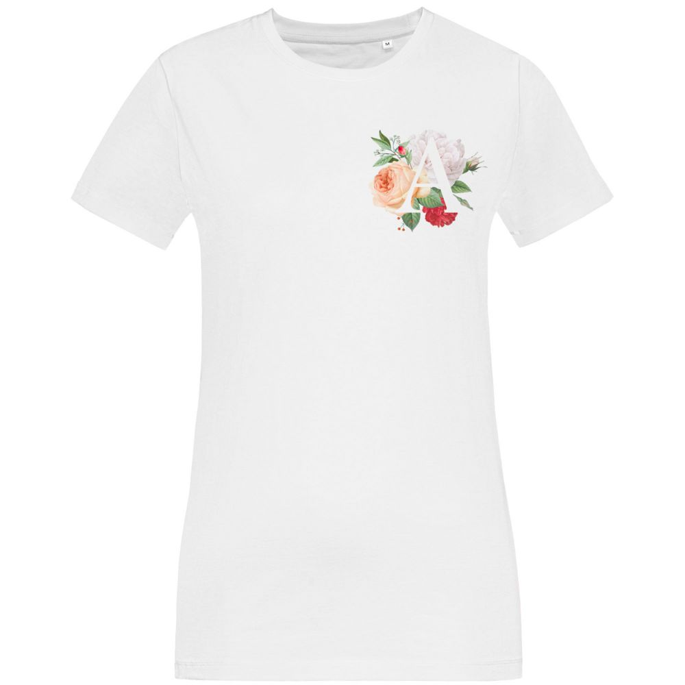 Футболка женская «Цветочная азбука: А»