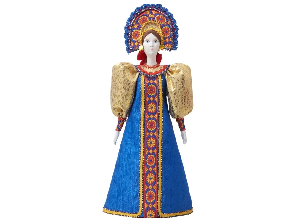 Подарочный набор: кукла фарфоровая, чай Малина с мятой