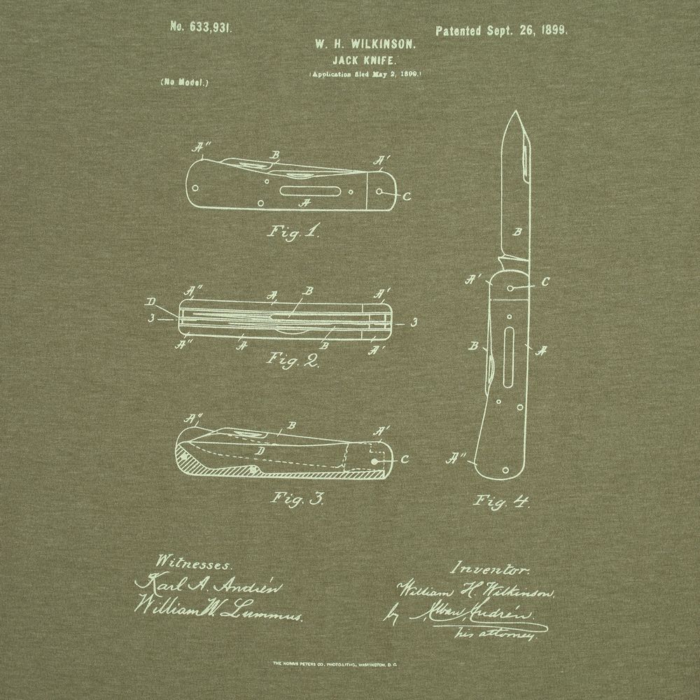 Футболка приталенная Old Patents. Knife