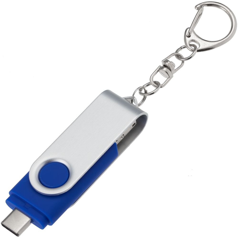 Флешка Trio Twist, синяя
