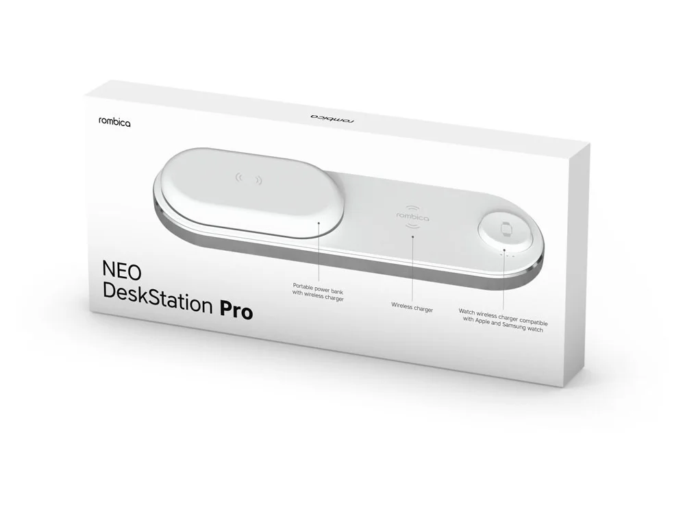 Набор из зарядной станции 4-в-1 и внешнего аккумулятора NEO DeskStation Pro, 8000 мАч