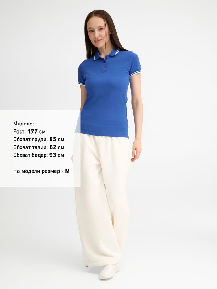 Рубашка поло женская Pasadena Women 200 с контрастной отделкой