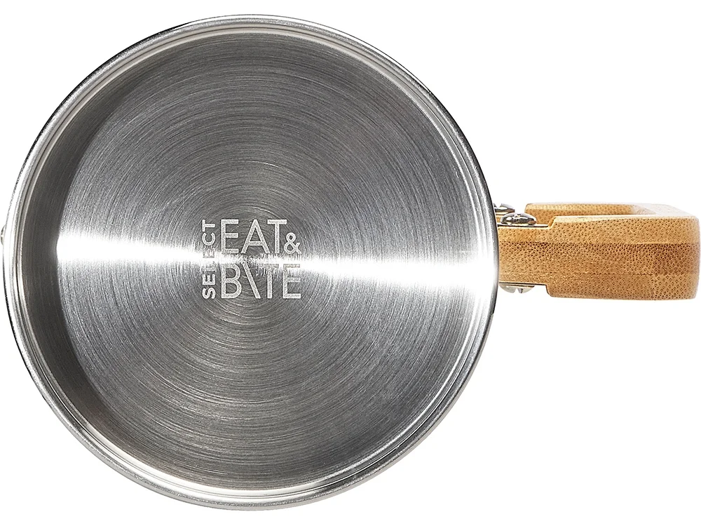 Френч-пресс в стальном корпусе и ручкой из бамбука Coffee break