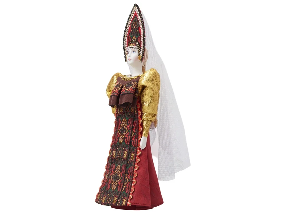 Подарочный набор: кукла фарфоровая, мёд с гецким орехом