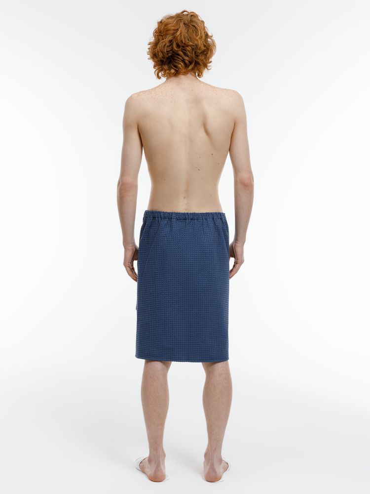 Килт вафельный мужской Onsen, светло-серый