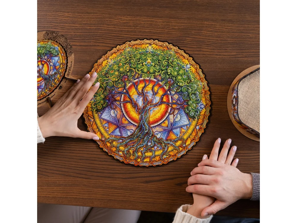 Деревянный пазл мандала Дерево жизни
