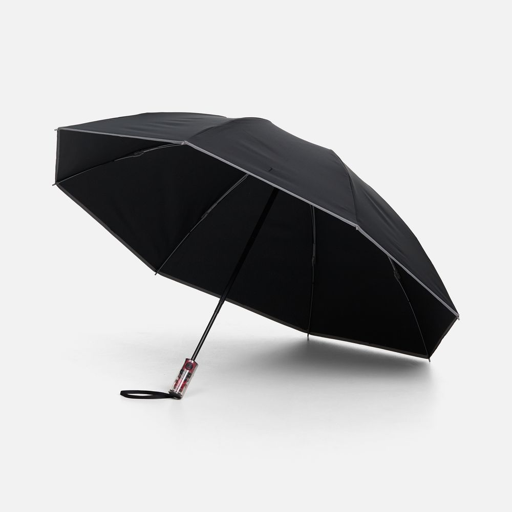Зонт наоборот складной Futurum со светоотражающим кантом