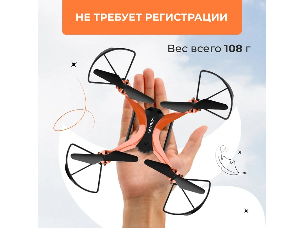 Радиоуправляемый квадрокоптер WIND FPV