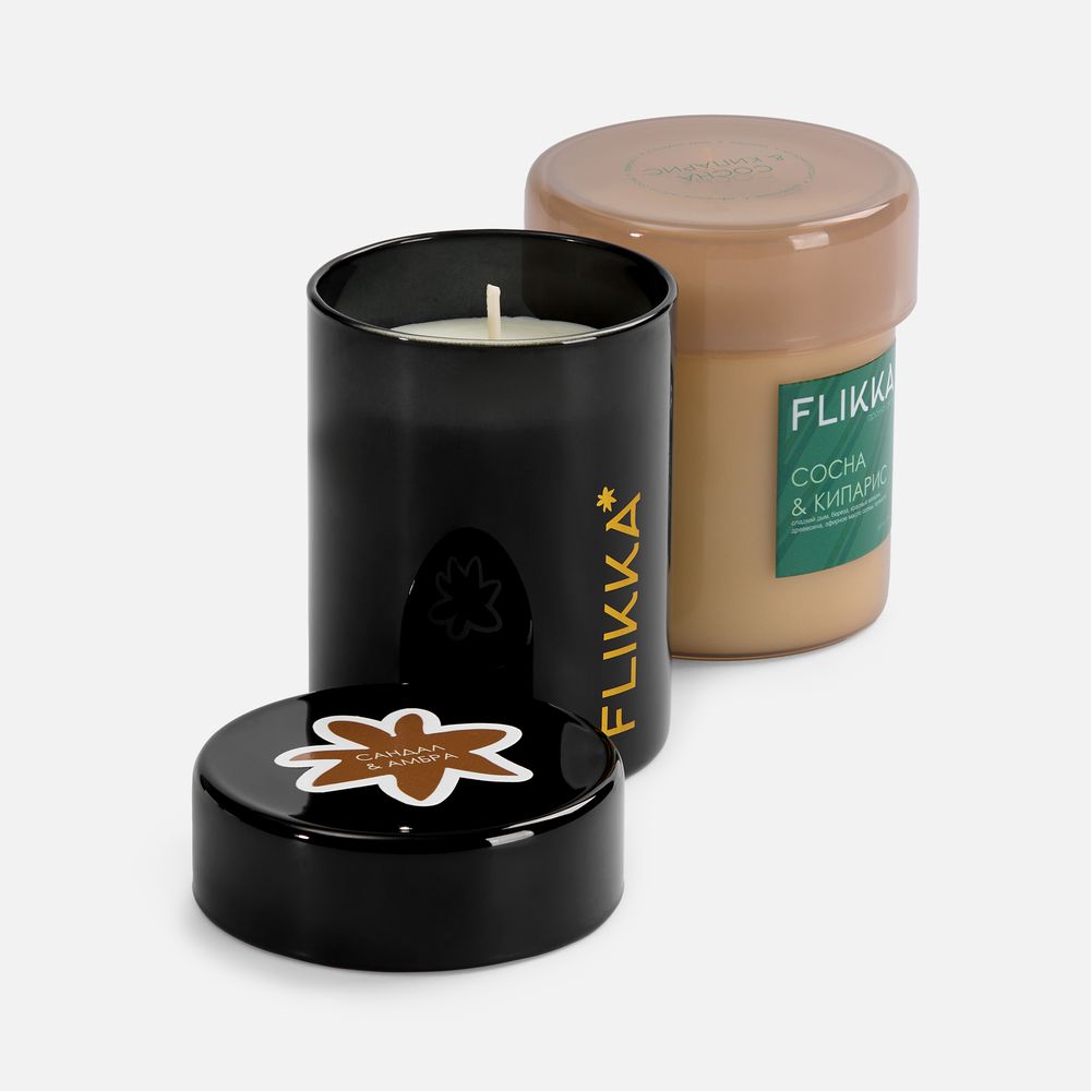 Ароматическая свеча Flikka, сосна и кипарис