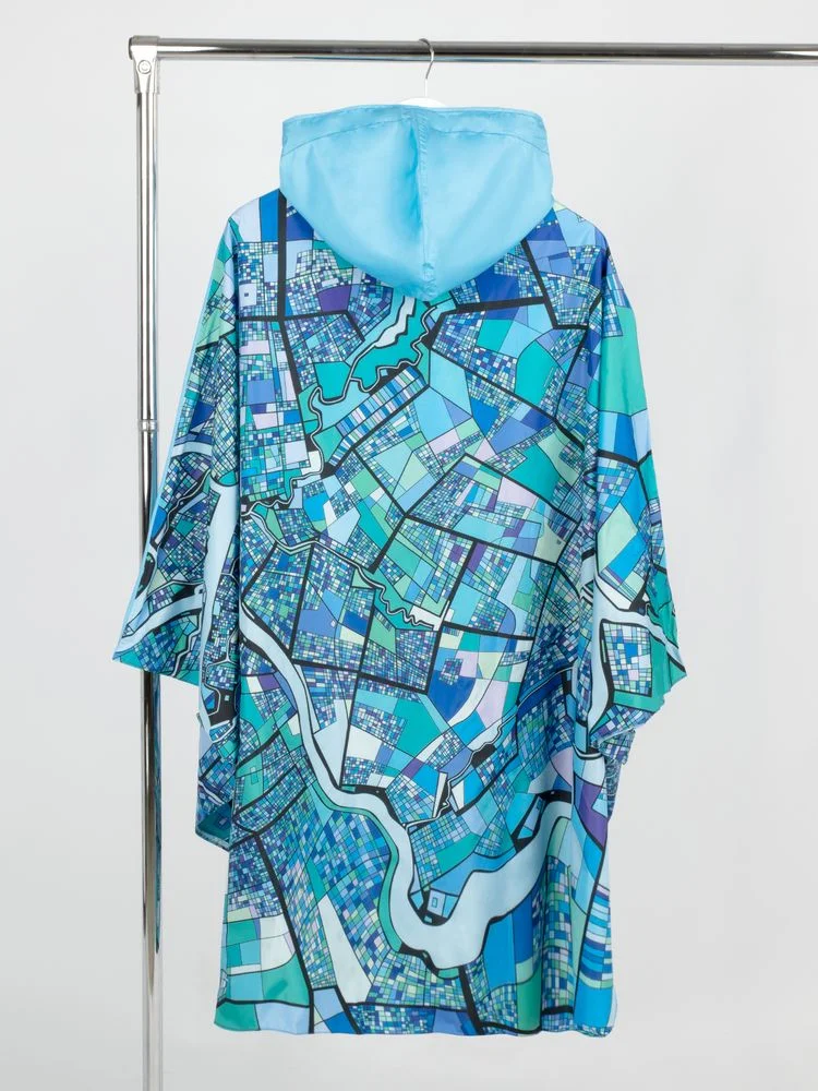 Дождевик-пончо AquaStop взрослый на заказ, разноцветный