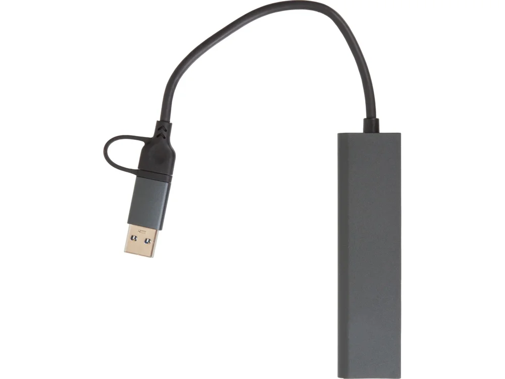 USB-хаб Command с коннектором 2-в-1 USB-C и USB-A, 2.0/3.0