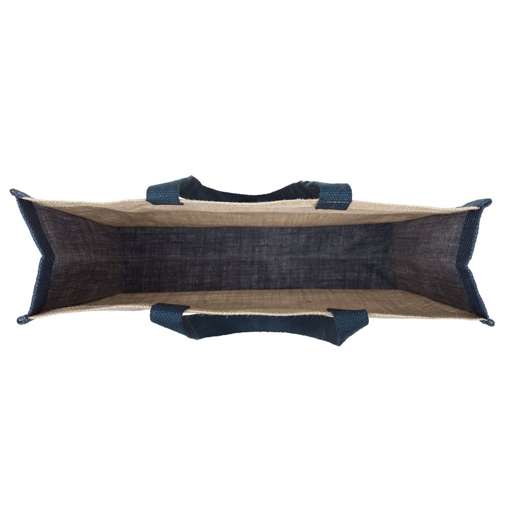 Холщовая сумка для покупок Bagari с черной отделкой