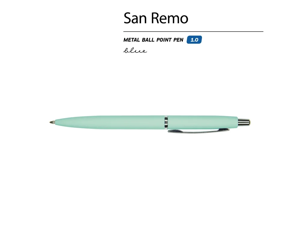 Ручка металлическая шариковая San Remo, софт тач