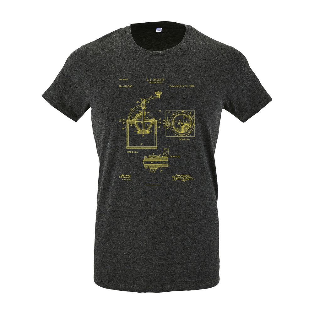 Футболка приталенная Old Patents. Coffee Mill