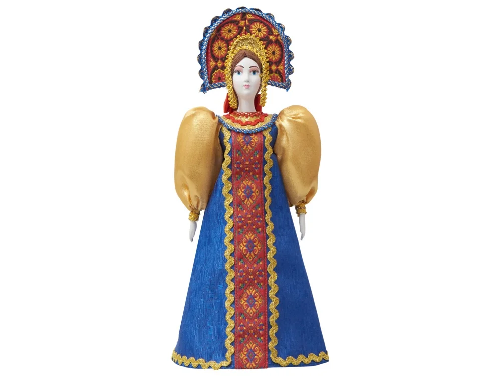 Подарочный набор: кукла фарфоровая, мёд с гецким орехом