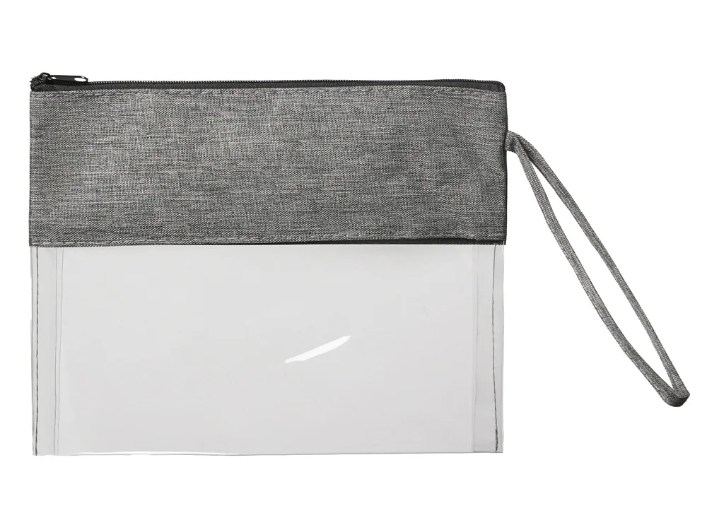 Прозрачная косметичка Leony из ПВХ и ткани