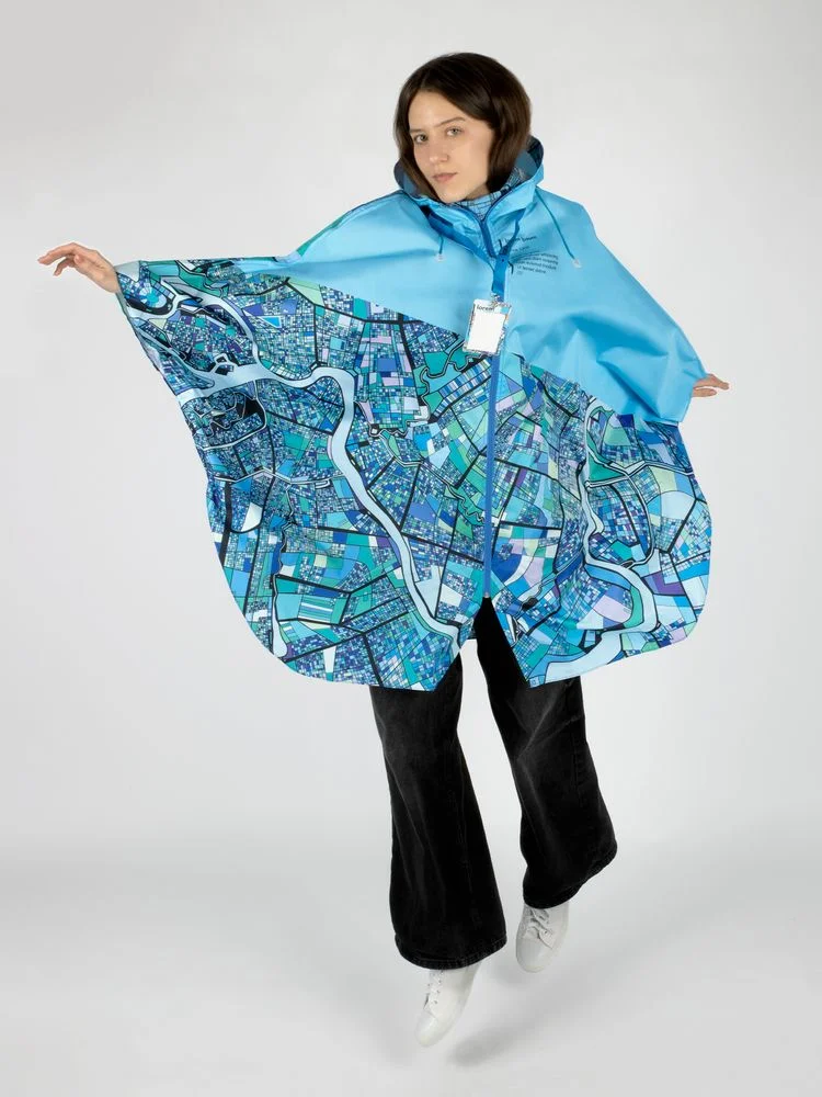 Дождевик-пончо AquaStop взрослый на заказ, разноцветный