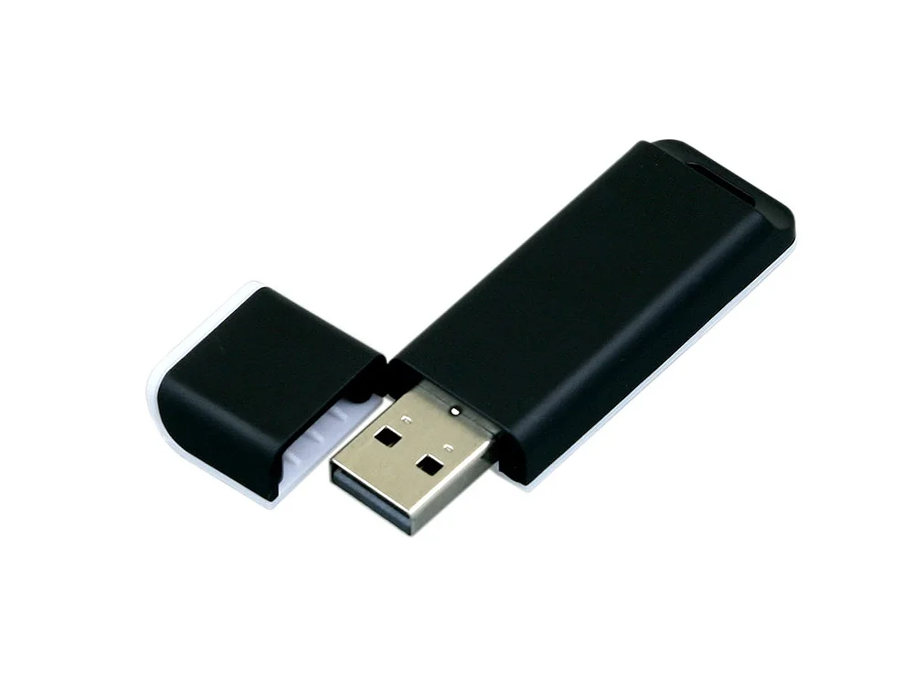 USB 2.0- флешка на 16 Гб с оригинальным двухцветным корпусом
