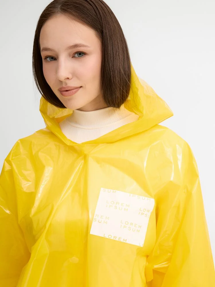 Дождевик-плащ CloudTime с печатью в один цвет на заказ