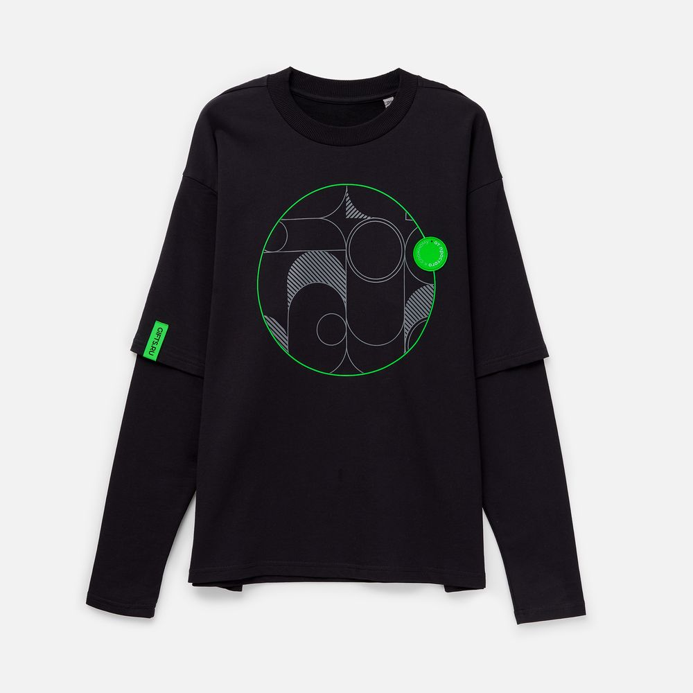 Футболка оверсайз с двойным рукавом Kosmos