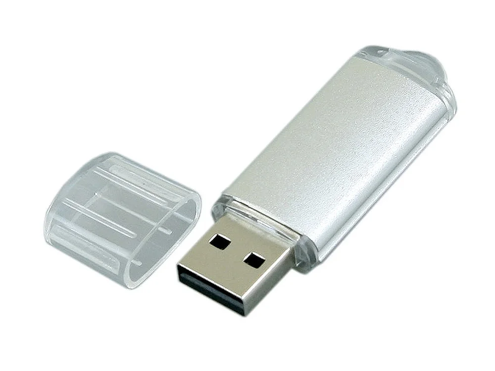USB 2.0- флешка на 16 Гб с прозрачным колпачком