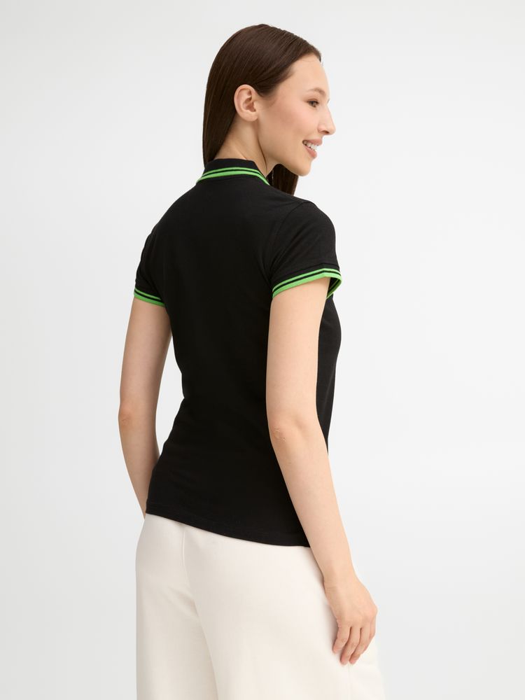 Рубашка поло женская Pasadena Women 200 с контрастной отделкой