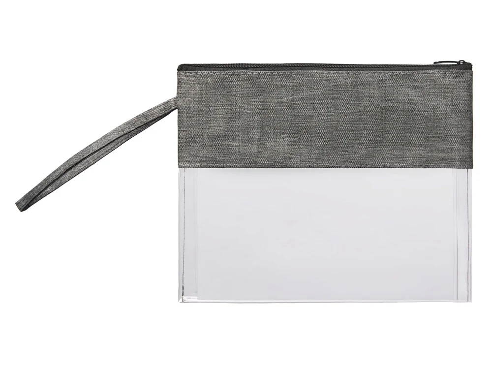 Прозрачная косметичка Leony из ПВХ и ткани