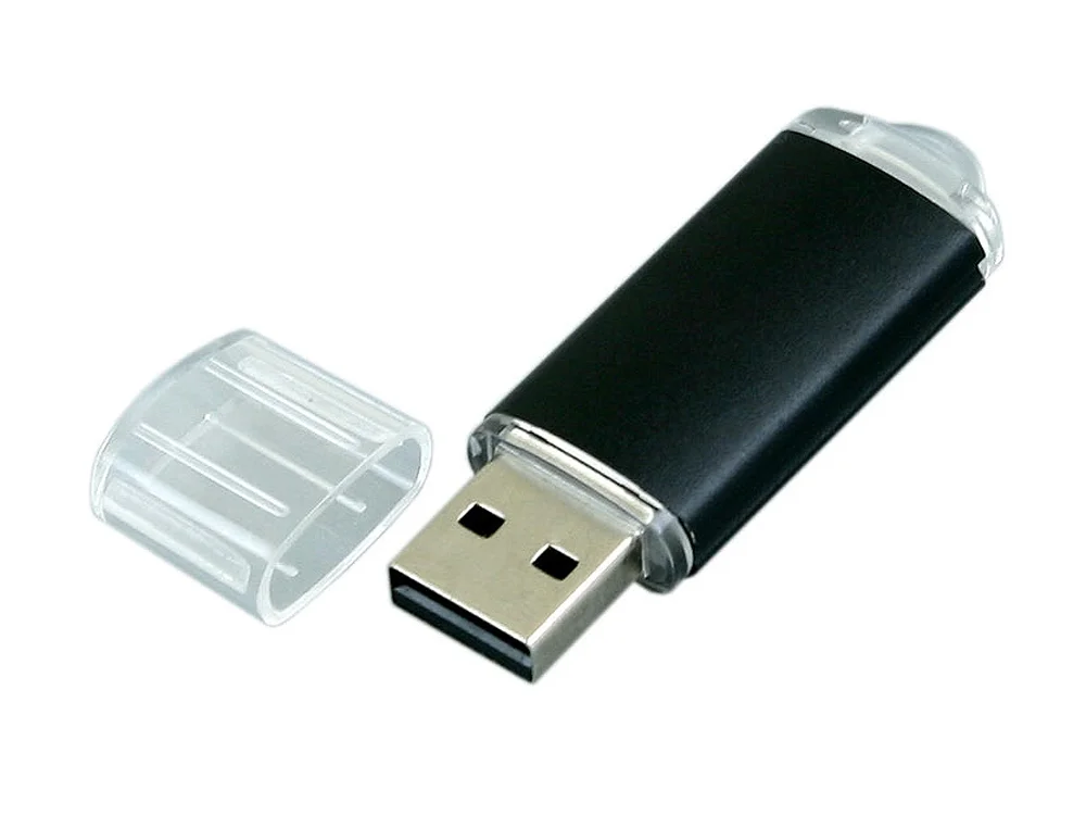 USB 2.0- флешка на 16 Гб с прозрачным колпачком