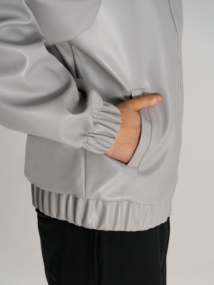 Бомбер из искусственной кожи Univer