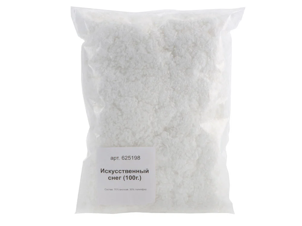 Искусственный снег вискозный, 50 г.