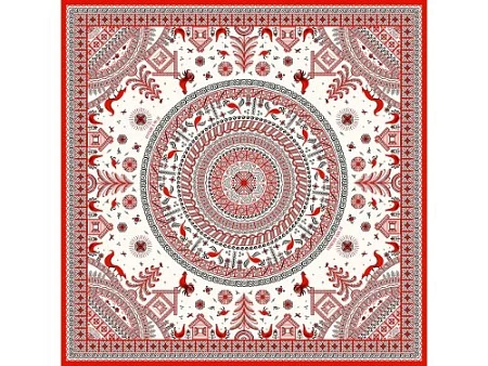 Платок Мезенская роспись