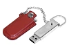 USB 2.0- флешка на 16 Гб в массивном корпусе с кожаным чехлом