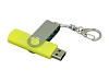USB 2.0- флешка на 16 Гб с поворотным механизмом и дополнительным разъемом Micro USB