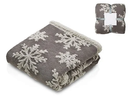 Плед Snowflake новогодний с капюшоном