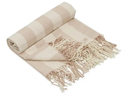 Плед Reglet из хлопка с бахромой