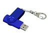 USB 2.0- флешка промо на 16 Гб с поворотным механизмом и однотонным металлическим клипом