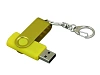 USB 2.0- флешка промо на 16 Гб с поворотным механизмом и однотонным металлическим клипом