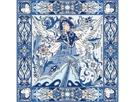 Платок Царевна-Лебедь 100% шелк