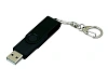 USB 2.0- флешка промо на 16 Гб с поворотным механизмом и однотонным металлическим клипом