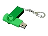 USB 2.0- флешка промо на 16 Гб с поворотным механизмом и однотонным металлическим клипом
