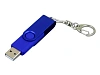 USB 2.0- флешка промо на 16 Гб с поворотным механизмом и однотонным металлическим клипом