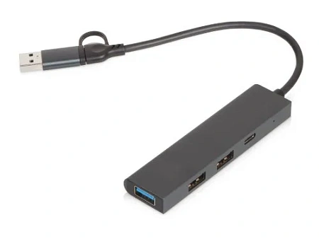 USB-хаб Command с коннектором 2-в-1 USB-C и USB-A, 2.0/3.0
