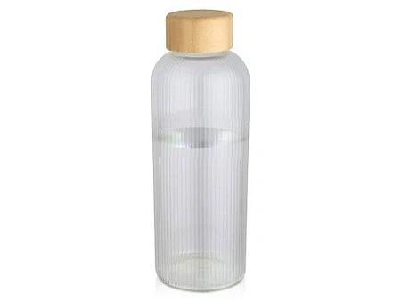 Стеклянная бутылка с бамбуковой крышкой Mirage