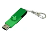 USB 2.0- флешка промо на 16 Гб с поворотным механизмом и однотонным металлическим клипом