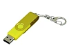 USB 2.0- флешка промо на 16 Гб с поворотным механизмом и однотонным металлическим клипом