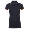 Рубашка поло женская Pasadena Women 200 с контрастной отделкой
